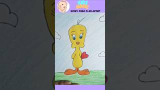 How To Draw Tweety Bird  Easy Tutorial For Kids [upl. by Aneet]