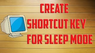 Windows 10 Shortcut key Create a shortcut key for sleep mode [upl. by Enirehtahc]