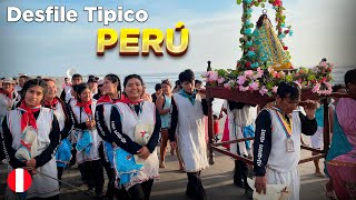 Desfiles Tipicos de Perú 🇵🇪  Hermandad de Negros Peregrinos de Victor Larco Herrera 2024 [upl. by Ahseryt]