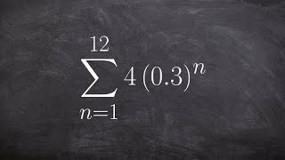 Evaluating the partial sum of a geometric series [upl. by Franck14]