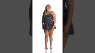 Longitude Plus Size Candy Dot Empire Princess Swimdress  SwimOutletcom [upl. by Hanahs]