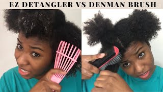 EZ DETANGLER BRUSH VS DENMAN BRUSH [upl. by Atsirk]