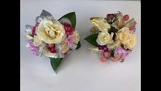 How To  Personal Flower Series Harmony Prom Wristlet [upl. by Hgielsel]