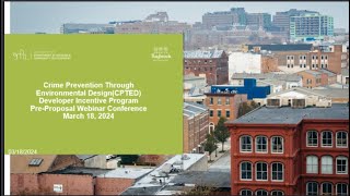 Crime Prevention Through Environment Design CPTED  Developer Incentive Program DIP WEBINAR [upl. by Mazlack852]