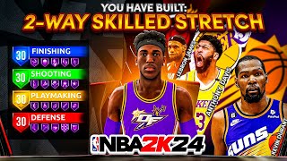 THE STRETCH BUILD THAT CAN DO EVERYTHING • BEST BUILD NBA 2K24 REVEALED 2WAY SKILLED STRETCH [upl. by Navar]