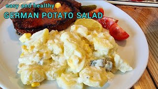 ÖZ ALMAN USULÜ PATATES SALATASI  GERMAN POTATO SALAD  DEUTSCHER KARTOFFELSALAT [upl. by Rosella]