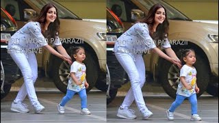 Virat Kohli daughters Vamika First Walking In Swag With Mommy Anushka Sharma [upl. by Atilehs]