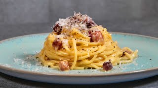 Spaghetti Carbonara Das Originalrezept in nur 10 Minuten zubereitet [upl. by Nolahp]