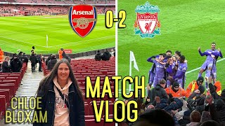 LUIS DIAZ GOAL SENDS LIVERPOOL AWAY END WILD ARSENAL 02 LIVERPOOL  MATCHDAY VLOG [upl. by Courtnay]