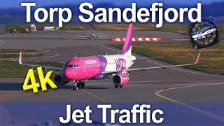 Torp Sandefjord Airport  Jet Traffic 4K [upl. by Sunny]