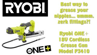 Pump it up Ryobi 18v One P3410 Grease Gun Review [upl. by Love]