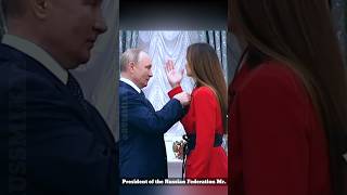 President Putin Awards Beautiful Russian Olympian Girl russia putin vladimirputin shorts [upl. by Dnar]