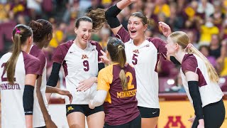 Cinematic Gopher Volleyball Sweeps Auburn in Diet Coke Classic [upl. by Simons939]