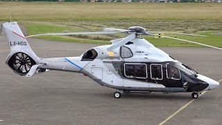 Airbus H160  Startup amp Takeoff at Nancy Essey Airport helicopter aviation video engineering [upl. by Attenyt]