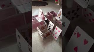 How to build EASIEST ♦️ card house cards sorts ytshorts [upl. by Debby]