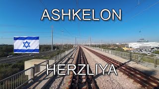 Train Cab View from Ashkelon to Herzliya [upl. by Ahsiuq]