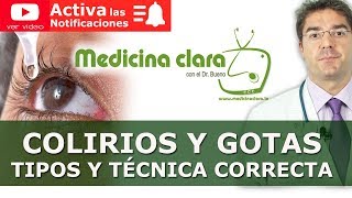 Colirios ojos tipos técnica correcta aplicación  Colirios oculares [upl. by Ettenwahs]