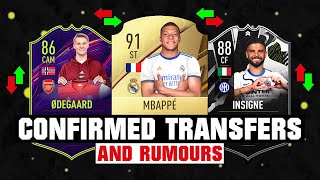 FIFA 22  NEW CONFIRMED TRANSFERS amp RUMOURS ✅😱 ft Insigne Odegaard Mbappe etc [upl. by Birck]