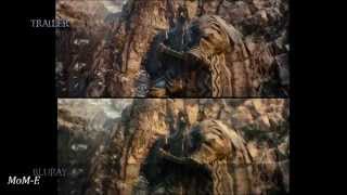 The Hobbit The Desolation Of Smaug  Comparison Between Trailers And Blueray Edition [upl. by Richella213]