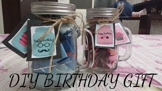 DIY birthday gift  Mason jar  How to decorate mason jar [upl. by Aticnemrac249]