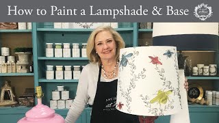 How to Paint a Lampshade and Base Lamp Tutorial Works on Glass Metal Wood and Plastic Lamps [upl. by Adriano]