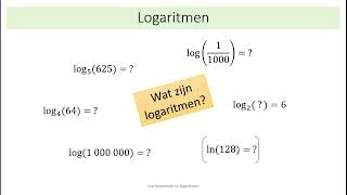 exponentiële en logaritmische functies  3 logaritmen [upl. by Orsola]