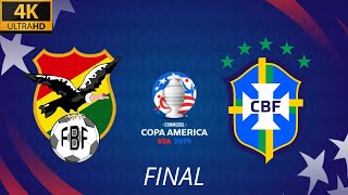 PES 2021  BOLIVIA 🇧🇴 vs BRASIL 🇧🇷  Copa América 2024  Final [upl. by Werdna]