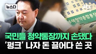 국민들 청약통장까지 손댔다…펑크 나자 돈 끌어다 쓴 곳 뉴스다  JTBC News [upl. by Ayenet]