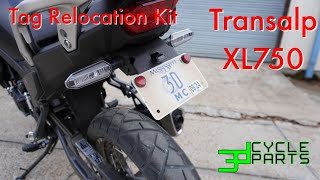 Transalp XL750 Fender Eliminator Kit by 3D Cycle Parts Install Video [upl. by Waller]