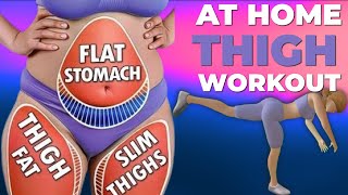 Thigh Fat Burning Exercises For Women  7 Minute At Home Thigh Workout No Equipment No Jumping [upl. by Tsui]