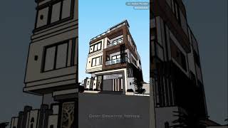 Modern Triplex House Design 3delevation 3dhomedesign modernduplex [upl. by Rolat]