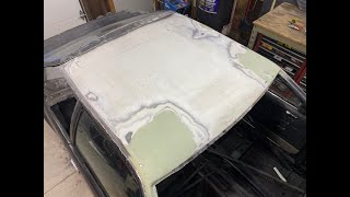 1985 Mustang roof skin replacement [upl. by Einalem]