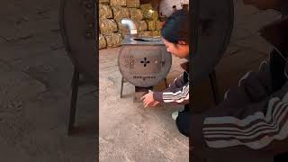 Part 2Rural household wood stove winter wood and coal dualpurpose multifunctional [upl. by Aryajay847]