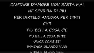 Eros Ramazzotti  Piu Bella Cosa  LYRICS [upl. by Gautea260]