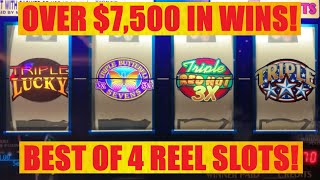 Still think 4 REEL slots never pay JACKPOTS HANDPAYS BIG WINS JUST THE HITS BEST OF 4 REELS [upl. by Daile]