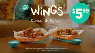 Popeyes Commercial 2023 • USA • Wings and a Cajun Style Turkey [upl. by Jola]