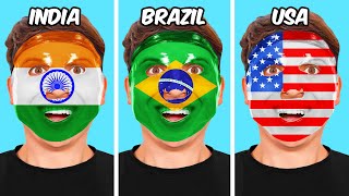 I Made A Face Mask From Every Country [upl. by Yenwat]