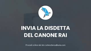 Come disdire il Canone RAI 2025 per non possesso TV [upl. by Ayikat]