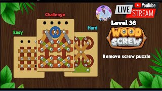 Wood Screw PuzzleNew Given Gaming on YouTubePuzzle Gamepuzzlegames livegaming [upl. by Azarria]