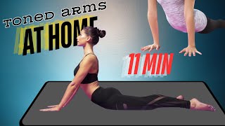 11 MIN UPPER BODY TONED ARMS AND BACK pilates workout [upl. by Cassandry]