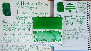 J Herbin  Encre  Lierre Sauvage Wild Ivy  Ink Profile [upl. by Iroak]