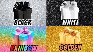 Choose Your Gift from 4 🎁😍🖤🤍🌈👑 4 gift box challenge  4giftbox pickonekickone wouldyourather [upl. by Shermie486]