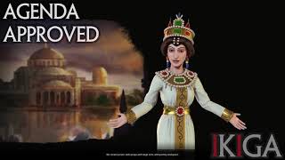 BYZANTINE  THEODORA WIFE OF JUSTINIAN I Θεοδώρα ALL VOICED QUOTES amp DENOUNCE CIV VI 22 NOV 2022 [upl. by Hertzfeld92]