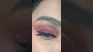 Maroon smokey glitter eye makeup tutorial  simple and easy party eye makeup tutorial makeup short [upl. by Boswell425]