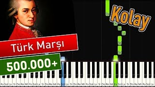 Mozart  Türk Marşı  Kolay Piyano  Nasıl Çalınır [upl. by Aidin653]