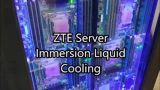 ZTE Server Immersion Liquid Cooling at MWC 2018 [upl. by Eadrahs]