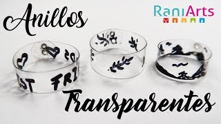 ANILLOS TRANSPARENTES  DIY  FÁCIL [upl. by Irodim]