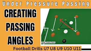 PASSING Football Drill  Creating Angles amp Space  FootballSoccer Drills  U7 U8 U9 U10 U11 [upl. by Gromme]