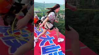 Bungee Jumping With Rope In Beautiful PlaceAsmr Bungee Jumping shorts [upl. by Burny]