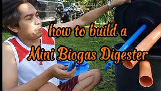 how to make a mini biogas digester [upl. by Aihsekan]